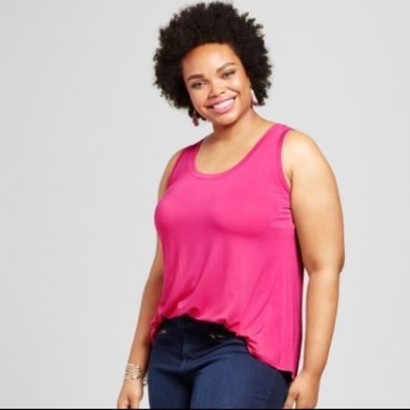 Ava & Viv Tops - NWT Ava Viv Ruby Pink Sleeveless Tank Top 3X